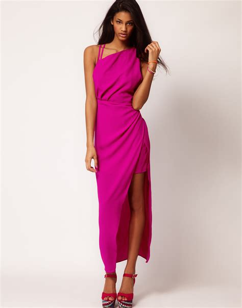 asos pink dress maxi